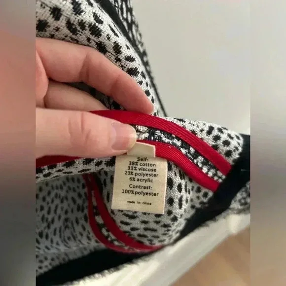 L’AGENCE Tweed Fringe Cropped black/ white blazer Jacket Sz 8 Veronica beard - Picture 7 of 10